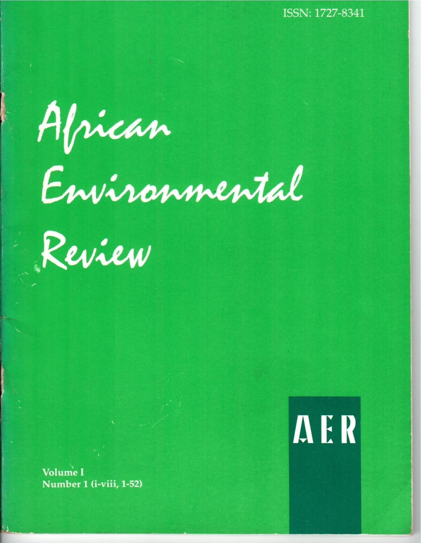 					View Vol. 1 No. 1 (2004): Africa Environmental Review
				